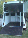 view of horse compartment from the rear