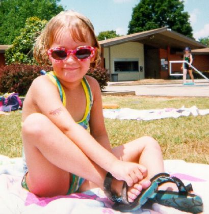 grace's first time off the diving board