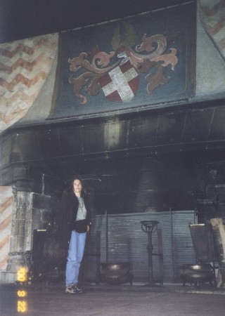 another huge fireplace in the castle