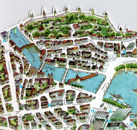 handmap overview of luzern