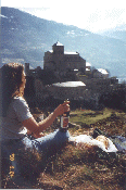laura, the castle and her red swiss wine