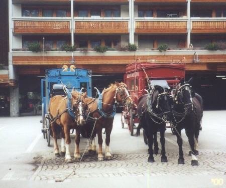 townsquare of zermatt, near the bahnhof