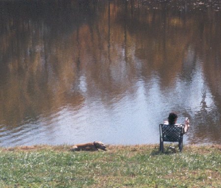 hanging by the lake and fishing