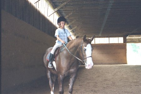 elaine having a riding lesson @ schurinks