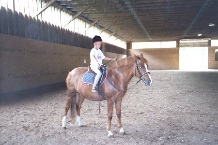 grace having a riding lesson @ schurinks