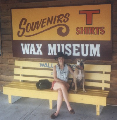 Ares and Mom at Wall Drug