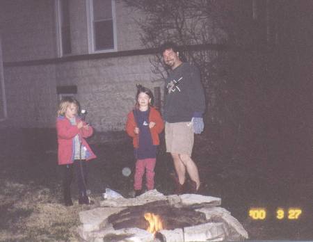 roasting marshmallows - april 2000
