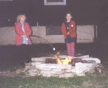 roasting marshmallows - april 2000