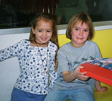 grace and her friend ellie at elaine's party