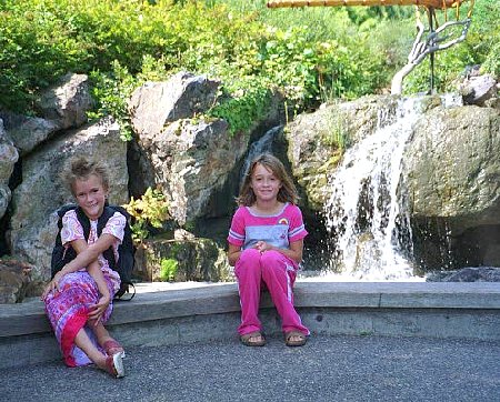 elaine & grace at waterfall garden