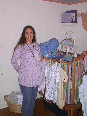 laura eight months pregnant - november 17, 2000