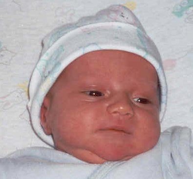 newborn kane closeup - january 9, 2001