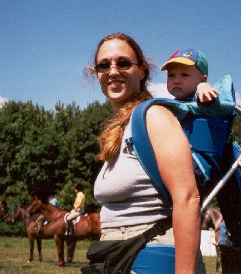 mommy and kane at the fox valley horse trial