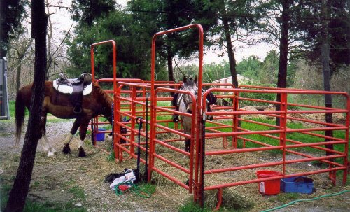 stalls at the campsite