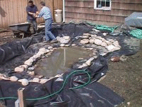 pond in progress march 25 2003