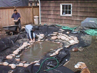 pond in progress march 25 2003