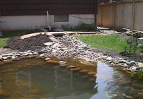 pond in progress may 9 2003