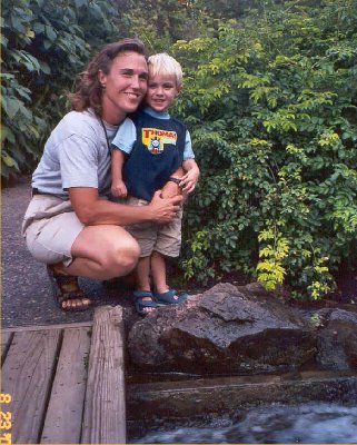 me and kane at the botanic garden - sept 2003