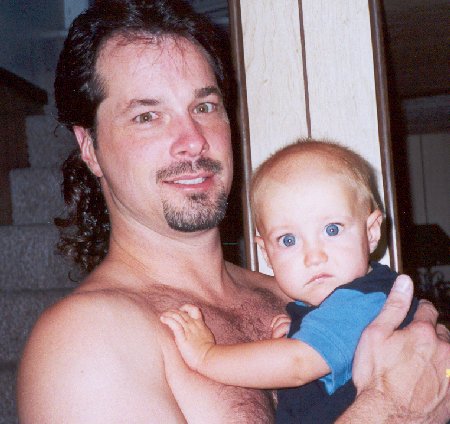 kane with daddy in the basement