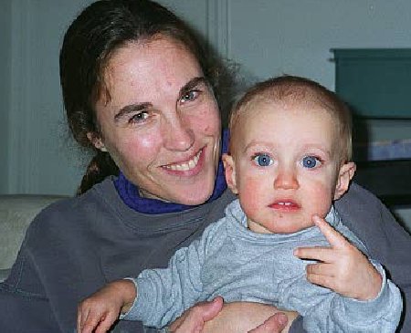 kane with mommy - december 2001