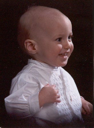 kane in his christening outfit 