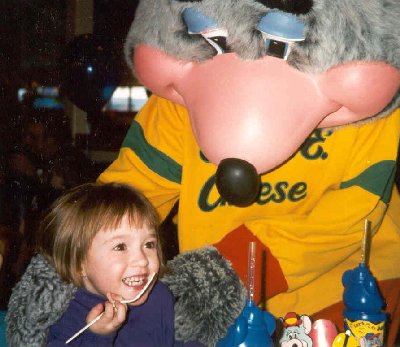 elaine fourth birthday @ chuck e cheese - december 1996