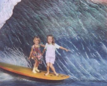 surfing sisters at neighborhood festival