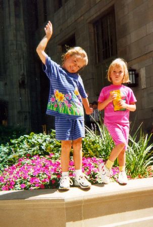 sisters visiting the tribune tower