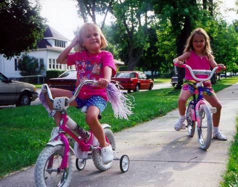 biking at mom and michael's new house