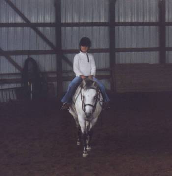 elaine riding lesson on capri - october 2000