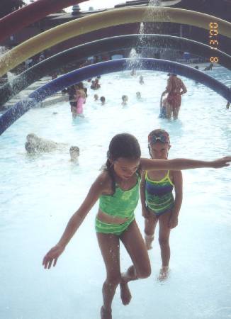 sisters swimming - aug 2000