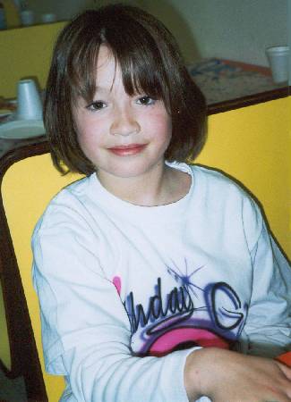 elaine ninth birthday girl at orbit skate - december 2001