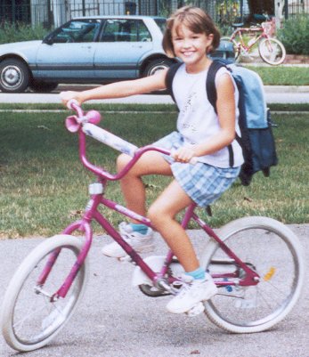 elaine on her bike