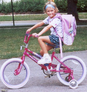 grace on her bike