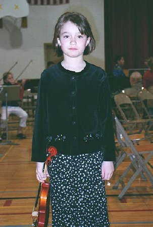 elaine with viola in school concert