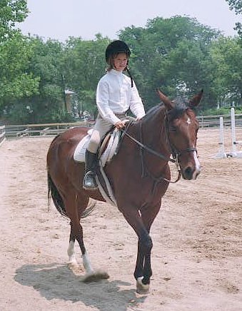 elaine in ring at first horse show