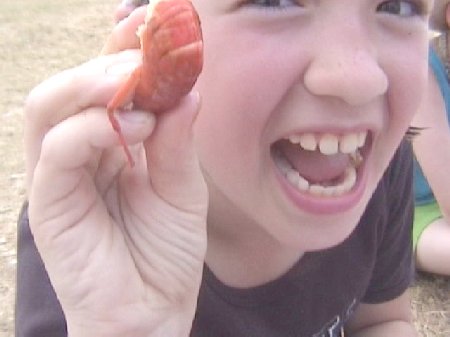 elaine with crawfish