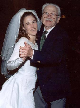 bride & honored guest, Dr. Egon Kamarasy of carbondale, illinois - reception